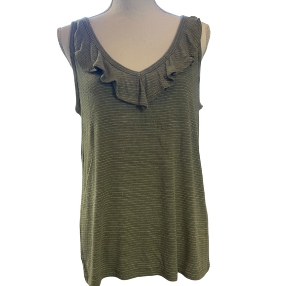 CABI WINK TANK IN OLIVE STRIPE #6143 - MEDIUM - NWT! - Picture 3 of 9